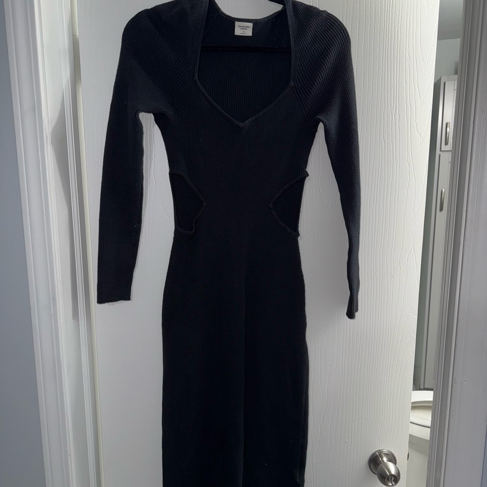 Abercrombie & Fitch Black Long Sleeve Dress